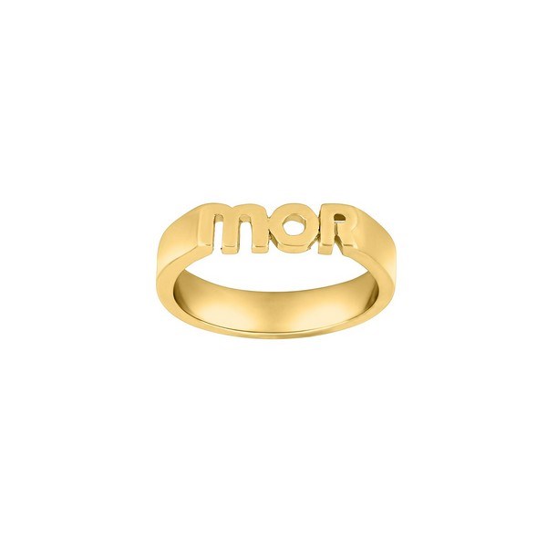 Billede af Nordahl Jewellery - STATEMENT52 MOR ring i forgyldt sølv 4mm**